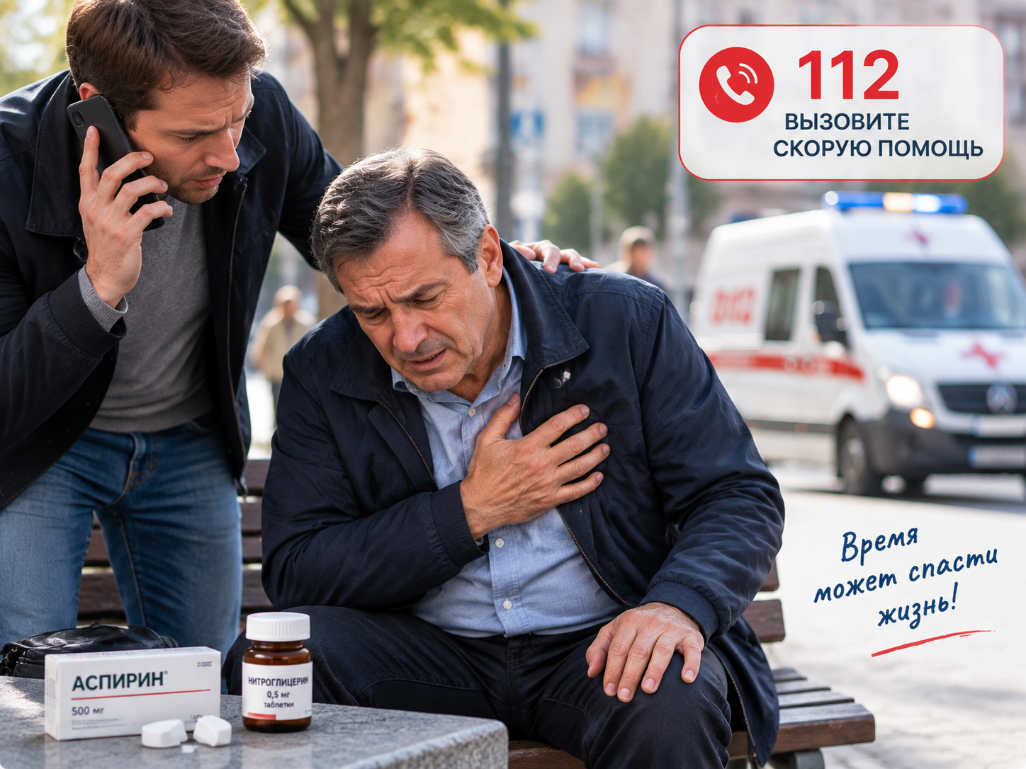 Сердечный приступ. Оказание первой помощи.